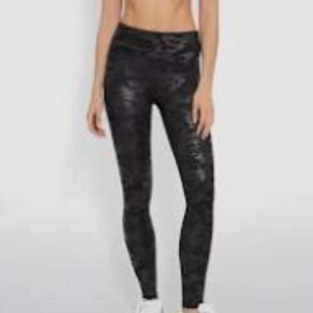 Spanx Faux‎ Leather Camouflage Leggings